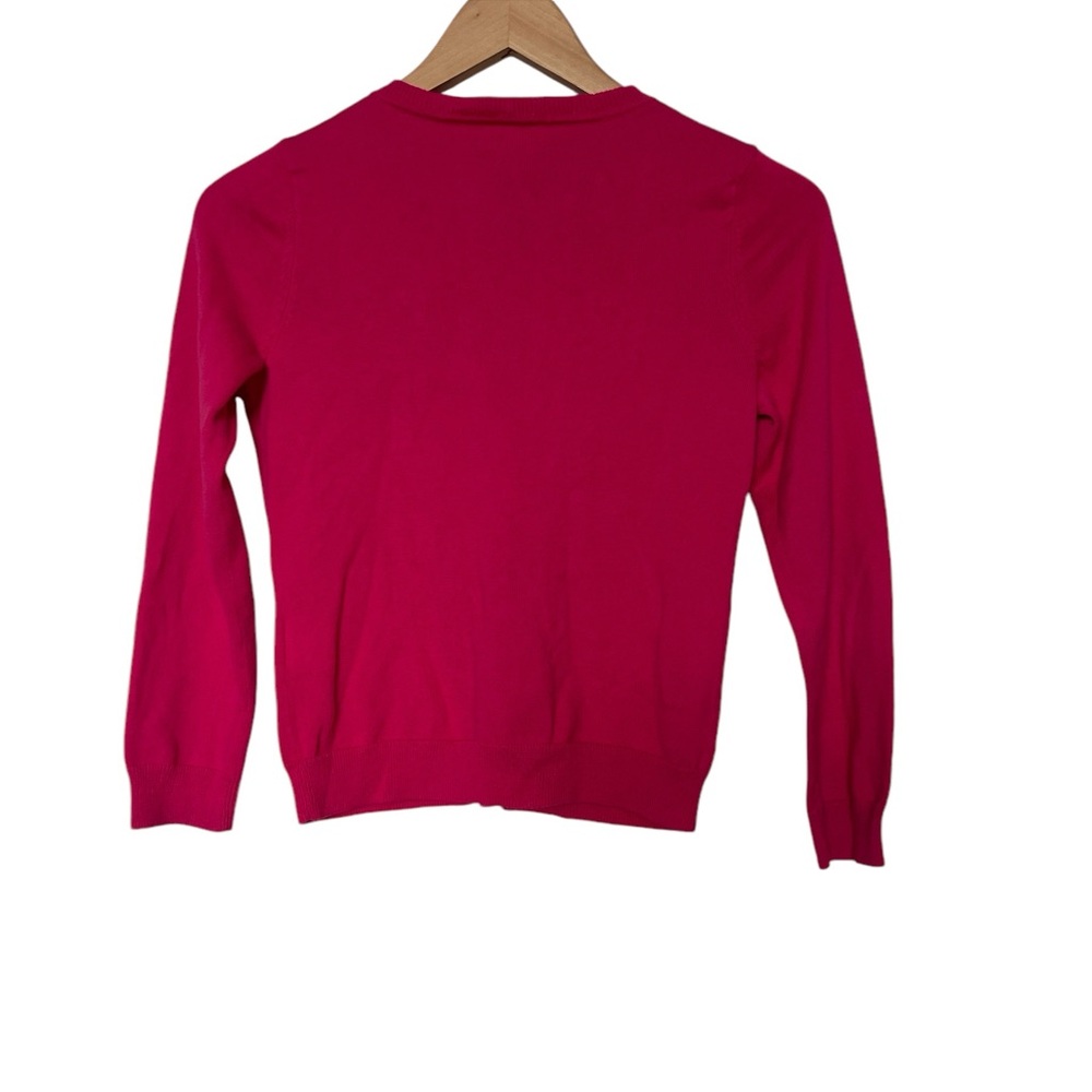 VINEYARD VINES Beautiful Girls Cardigan w/ Jeweled Anchor Size Large 14 Pink - Picture 2 of 3